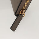 VERSACE Long Wallet Leather Gray Gold Auth 123023-8