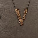 VERSACE Long Wallet Leather Gray Gold Auth 123023-18