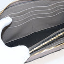 VERSACE Long Wallet Leather Gray Gold Auth 123023-19