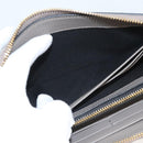 VERSACE Long Wallet Leather Gray Gold Auth 123023-20