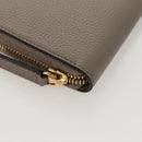 VERSACE Long Wallet Leather Gray Gold Auth 123023-7