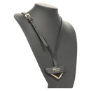 PRADA Neck Strap Safiano leather Black Auth 123025-1