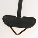 PRADA Neck Strap Safiano leather Black Auth 123025-10