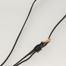 PRADA Neck Strap Safiano leather Black Auth 123025-13