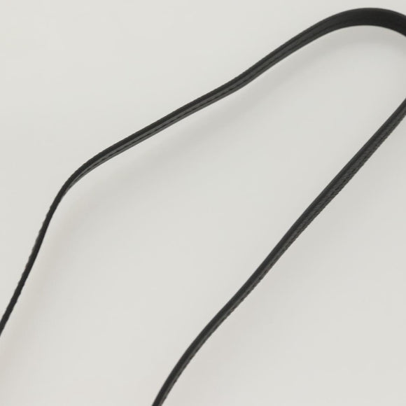 PRADA Neck Strap Safiano leather Black Auth 123025