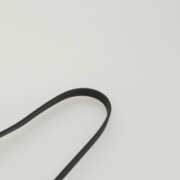 PRADA Neck Strap Safiano leather Black Auth 123025