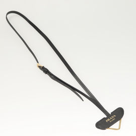PRADA Neck Strap Safiano leather Black Auth 123025 - 0