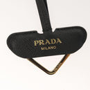 PRADA Neck Strap Safiano leather Black Auth 123025-3