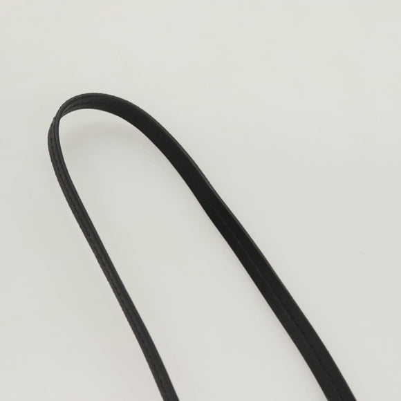 PRADA Neck Strap Safiano leather Black Auth 123025