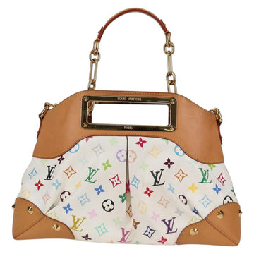 LOUIS VUITTON Monogram Multicolor Judy MM Bag 2Way White M40255 LV Auth 123028V - 0