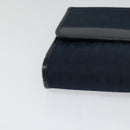 Christian Dior Trotter Canvas Chain Shoulder Bag Navy Gold Auth 123030-10