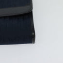 Christian Dior Trotter Canvas Chain Shoulder Bag Navy Gold Auth 123030-11