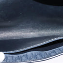 Christian Dior Trotter Canvas Chain Shoulder Bag Navy Gold Auth 123030-17
