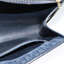 Christian Dior Trotter Canvas Chain Shoulder Bag Navy Gold Auth 123030-18