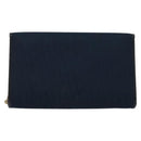 Christian Dior Trotter Canvas Chain Shoulder Bag Navy Gold Auth 123030-3