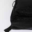VERSACE Shoulder Bag Canvas Black Silver Auth 123032-16