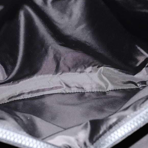 VERSACE Shoulder Bag Canvas Black Silver Auth 123032