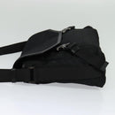 VERSACE Shoulder Bag Canvas Black Silver Auth 123032-3