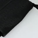 VERSACE Shoulder Bag Canvas Black Silver Auth 123032-6