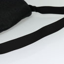 VERSACE Shoulder Bag Canvas Black Silver Auth 123032-7