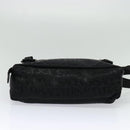 VERSACE Shoulder Bag Canvas Black Silver Auth 123032-5
