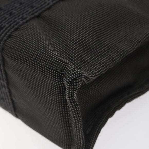 HERMES Her Line PM Tote Bag Canvas Gray Auth 123033