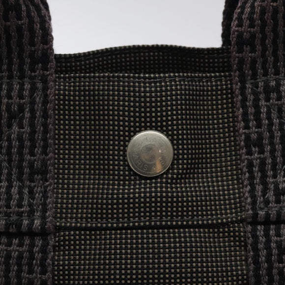 HERMES Her Line PM Tote Bag Canvas Gray Auth 123033