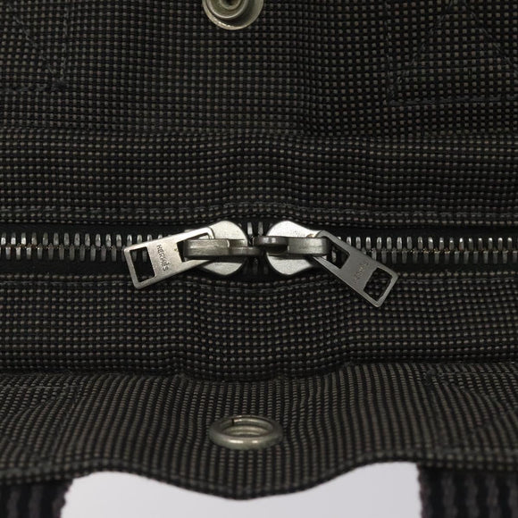 HERMES Her Line PM Tote Bag Canvas Gray Auth 123033