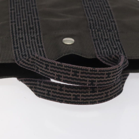 HERMES Her Line PM Tote Bag Canvas Gray Auth 123033