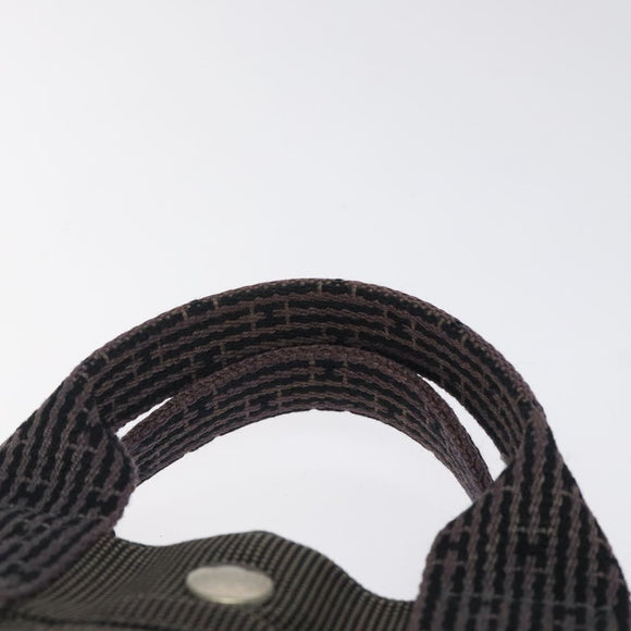 HERMES Her Line PM Tote Bag Canvas Gray Auth 123033