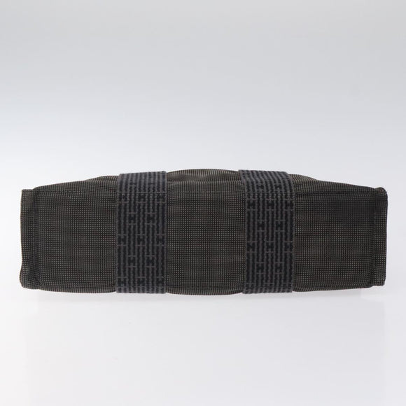 HERMES Her Line PM Tote Bag Canvas Gray Auth 123033