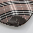 BURBERRY Nova Check Blue Label Shoulder Bag Canvas Pink Auth 123035-9