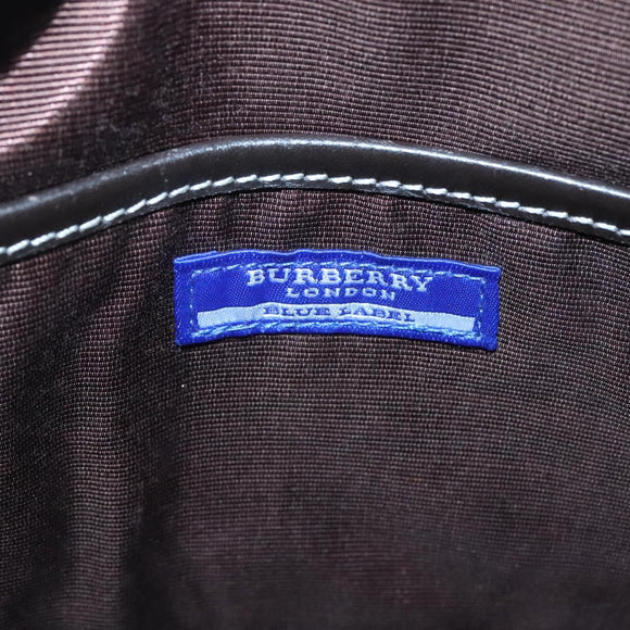 BURBERRY Nova Check Blue Label Shoulder Bag Canvas Pink Auth 123035