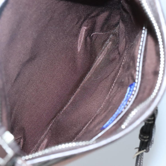 BURBERRY Nova Check Blue Label Shoulder Bag Canvas Pink Auth 123035