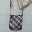 BURBERRY Nova Check Blue Label Shoulder Bag Canvas Pink Auth 123035-20