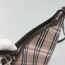 BURBERRY Nova Check Blue Label Shoulder Bag Canvas Pink Auth 123035-6