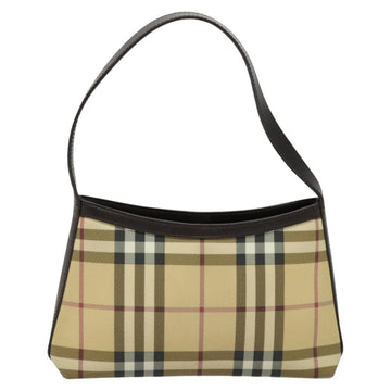 BURBERRY Nova Check Accessory Pouch PVC Beige Auth 123036 - 0