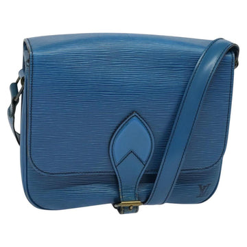 LOUIS VUITTON Epi Cartouchiere MM Shoulder Bag Blue M52245 LV Auth 123038