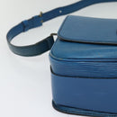 LOUIS VUITTON Epi Cartouchiere MM Shoulder Bag Blue M52245 LV Auth 123038-14