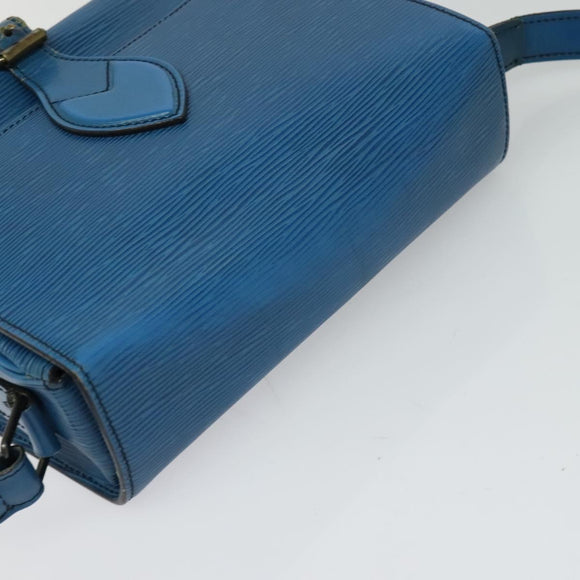 LOUIS VUITTON Epi Cartouchiere MM Shoulder Bag Blue M52245 LV Auth 123038