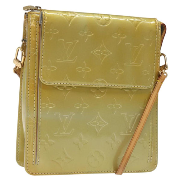 LOUIS VUITTON Monogram Vernis Motto Accessory Pouch Gris M91030 LV Auth 123039
