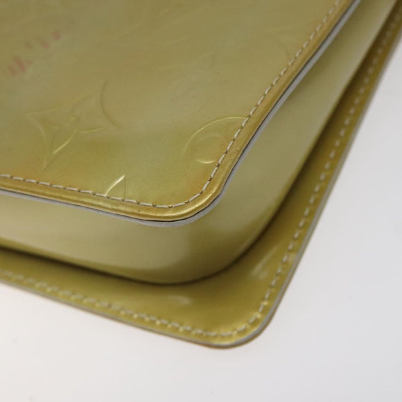 LOUIS VUITTON Monogram Vernis Motto Accessory Pouch Gris M91030 LV Auth 123039