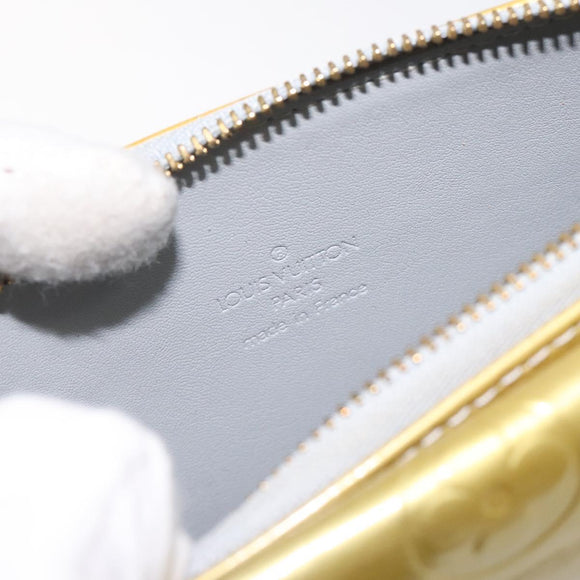 LOUIS VUITTON Monogram Vernis Motto Accessory Pouch Gris M91030 LV Auth 123039