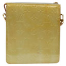 LOUIS VUITTON Monogram Vernis Motto Accessory Pouch Gris M91030 LV Auth 123039-2