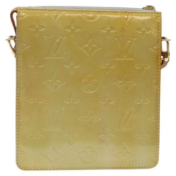 LOUIS VUITTON Monogram Vernis Motto Accessory Pouch Gris M91030 LV Auth 123039