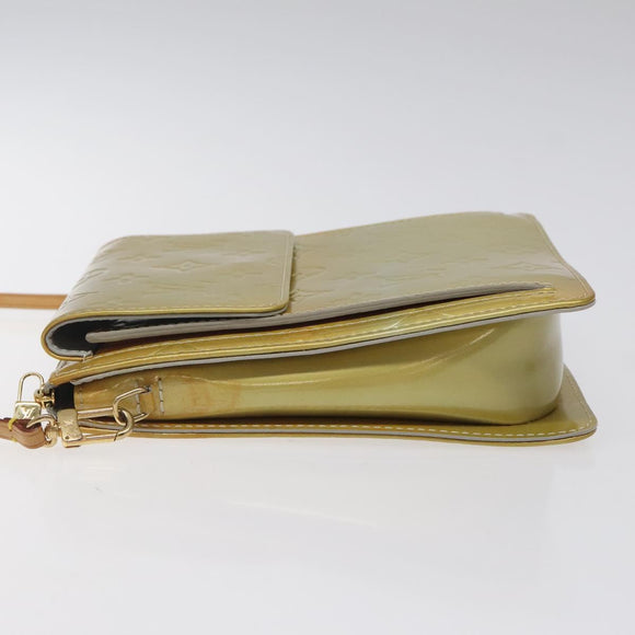 LOUIS VUITTON Monogram Vernis Motto Accessory Pouch Gris M91030 LV Auth 123039