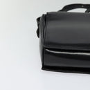 CELINE Shoulder Bag Leather Black Gold Auth 123041-8