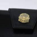 CELINE Shoulder Bag Leather Black Gold Auth 123041-9