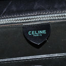 CELINE Shoulder Bag Leather Black Gold Auth 123041-18