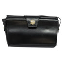 CELINE Shoulder Bag Leather Black Gold Auth 123041-13